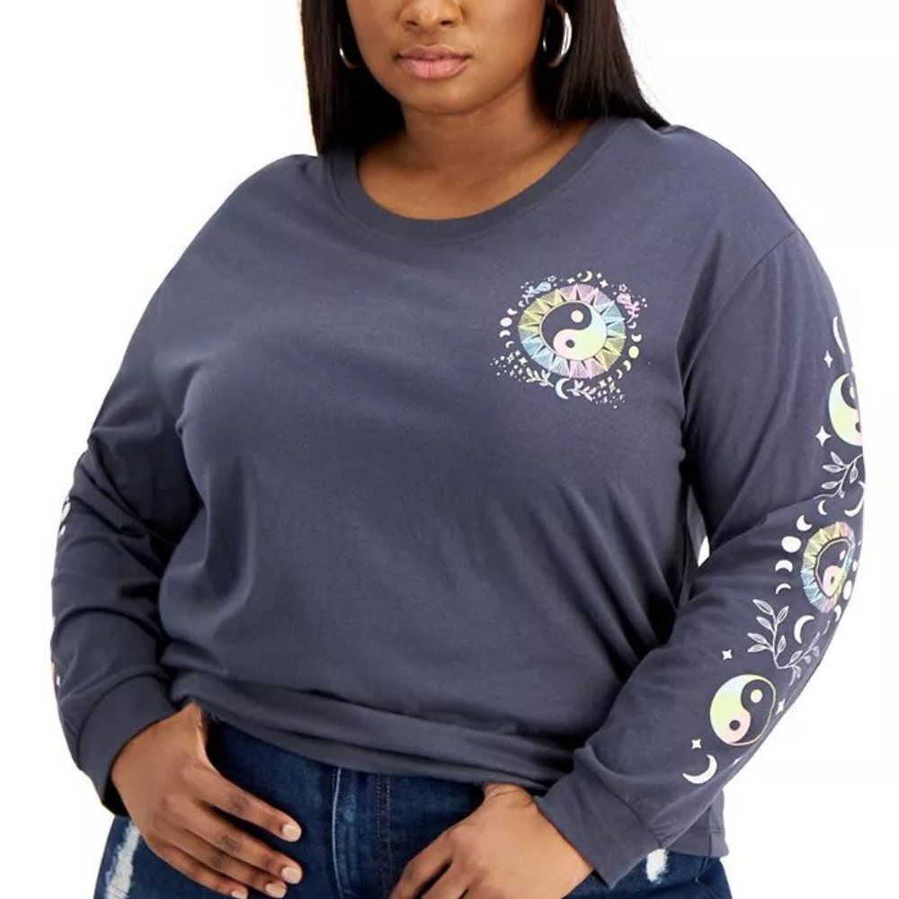 Rebellious One Trendy Plus Size Graphic Top